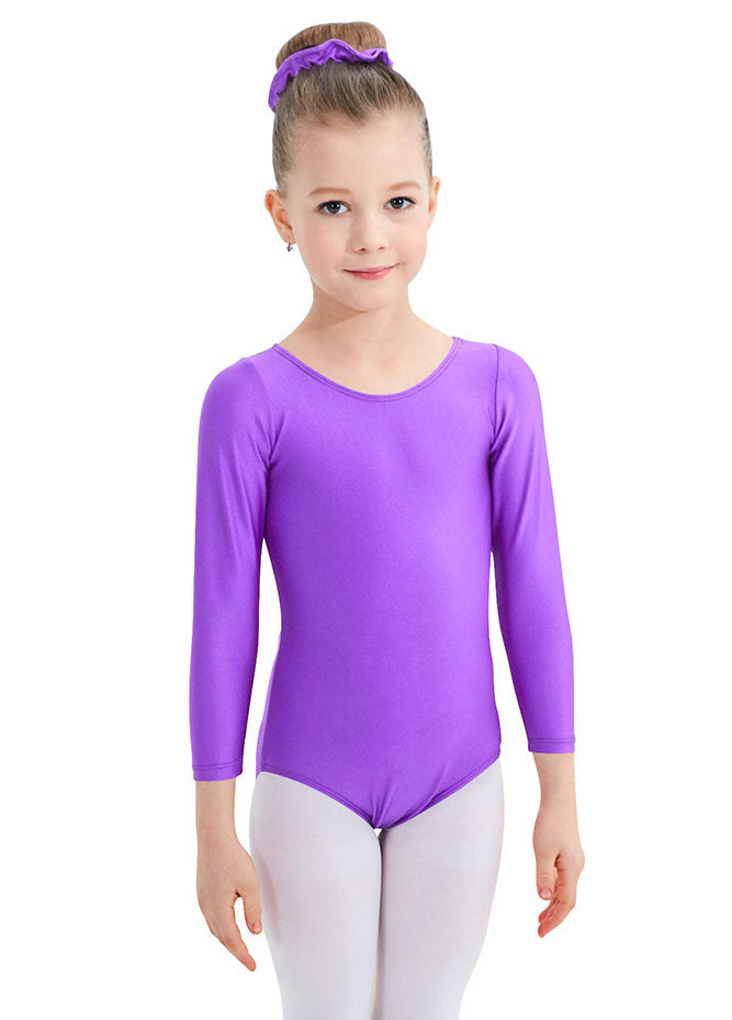 Hope - Long Sleeve Violet Leotard, Purple Girls' Leotard