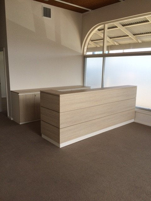 Custom Made Reception Desk And Wall Unit Anz Office Furniture