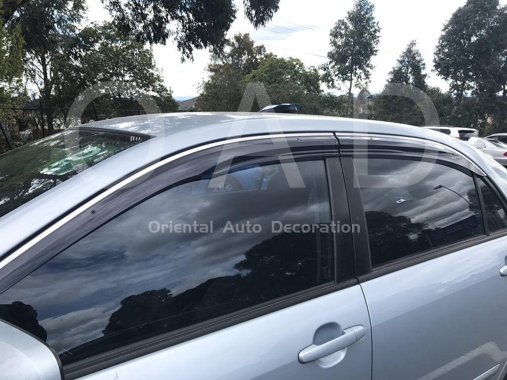 Injection Stainless weathershields weather shields window visor For Toyota Corolla sedan 01-07 model T