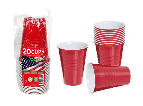 Red Cup - Plastic Cup Red 500ml Pk12 – The Party Shop Warehouse