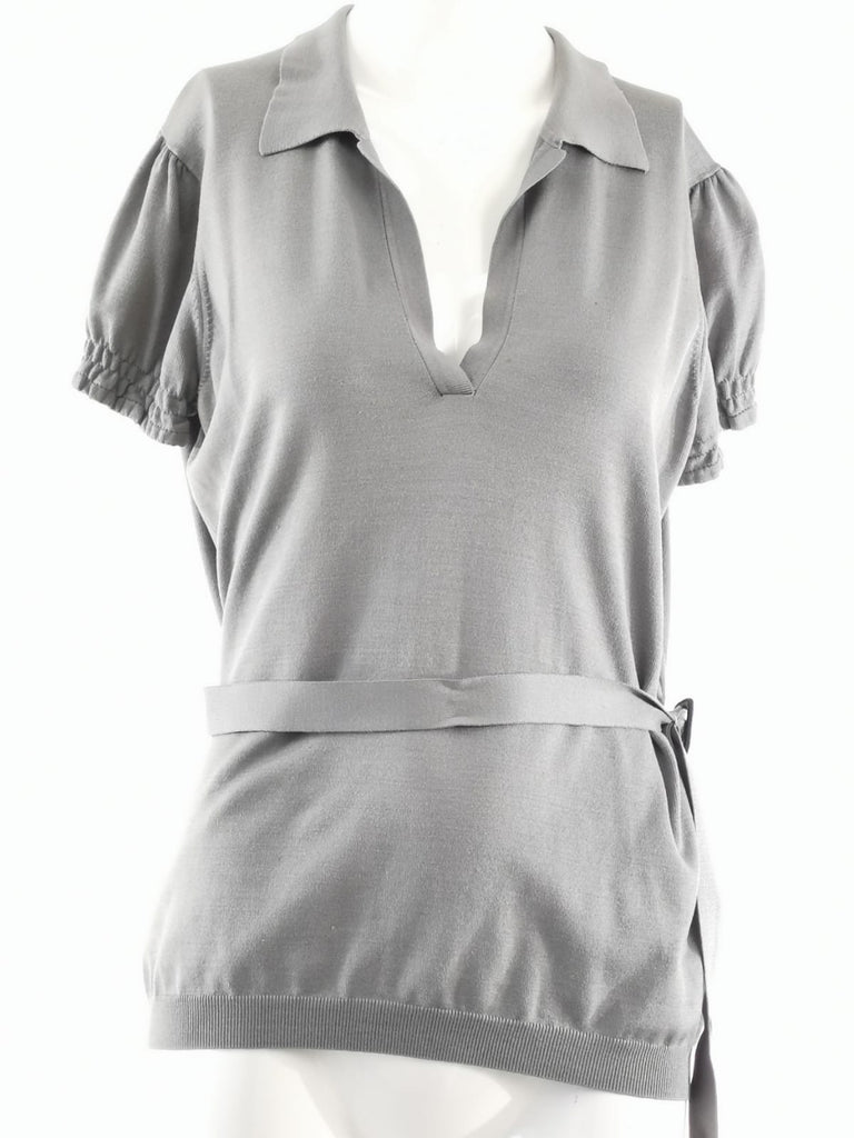 burberry polo shirt womens silver