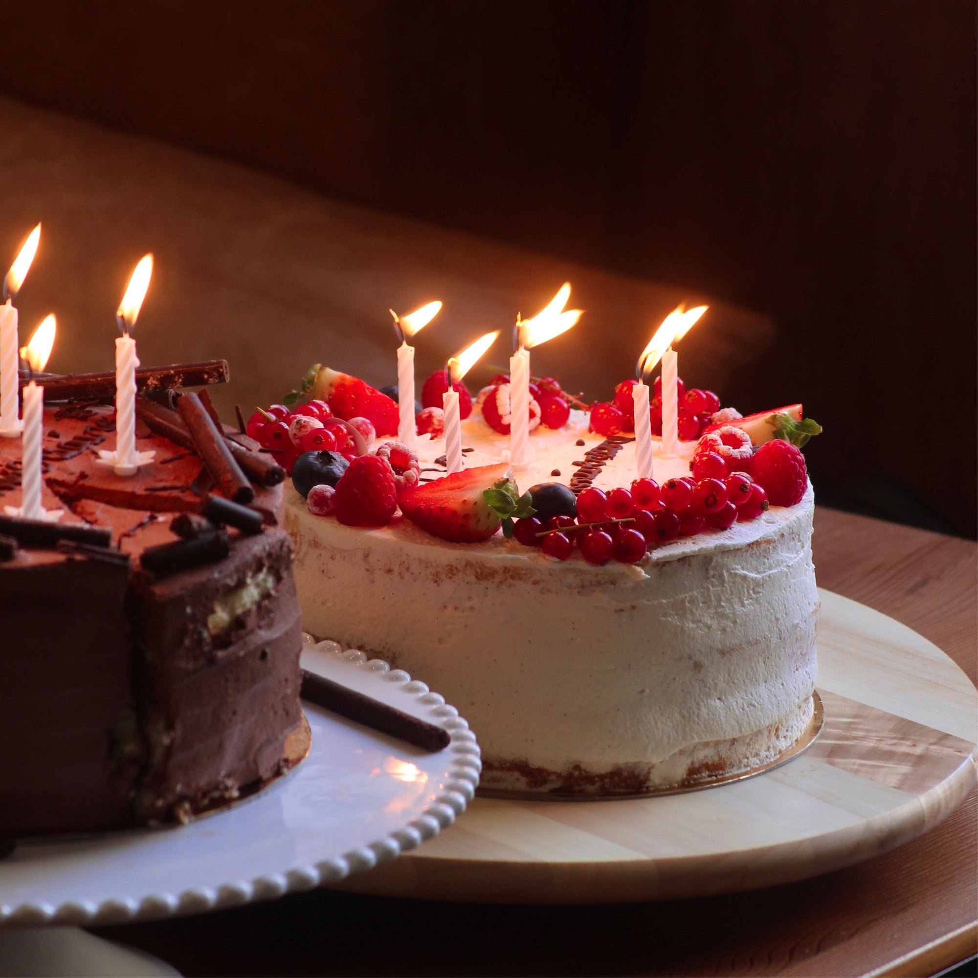 Duo de number cake 2x5 parts chocolat & fruits rouges