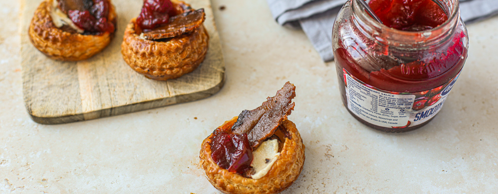 Cheddah, Bacon & Cranberry Christmas Canapes