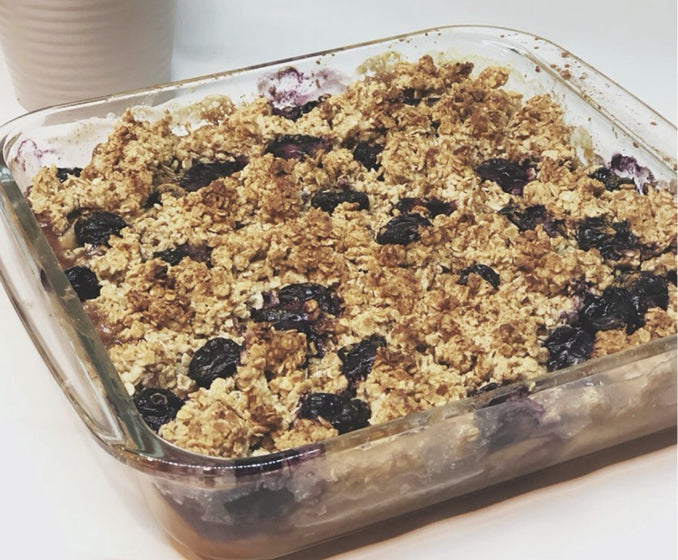 Apple and Blueberry Crumble