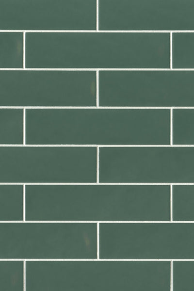 Green Gloss Subway Tile Hand Made Look