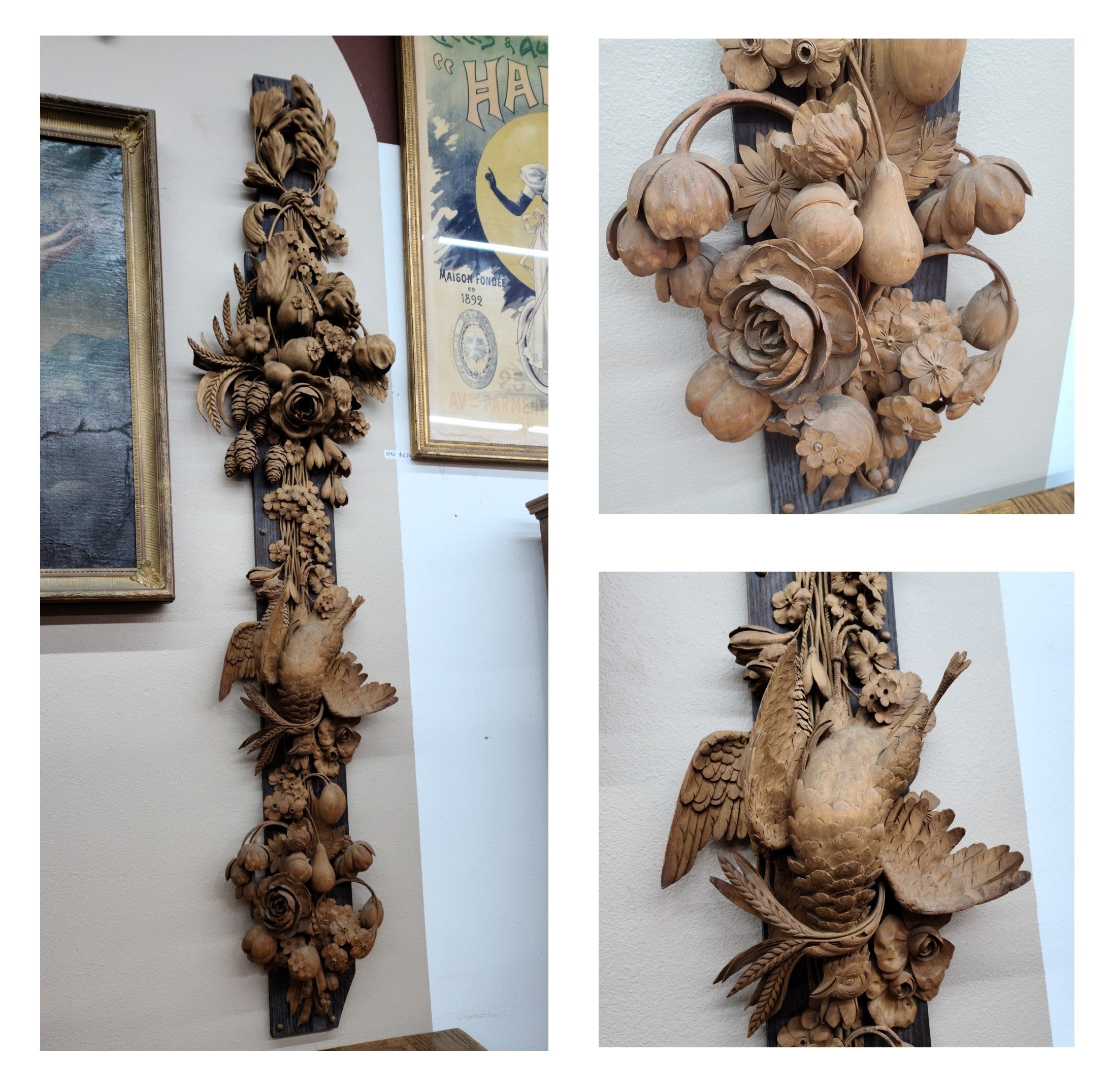 Wood Garland attributed to Grinling Gibbons, 17th Century English sculptor and wood carver