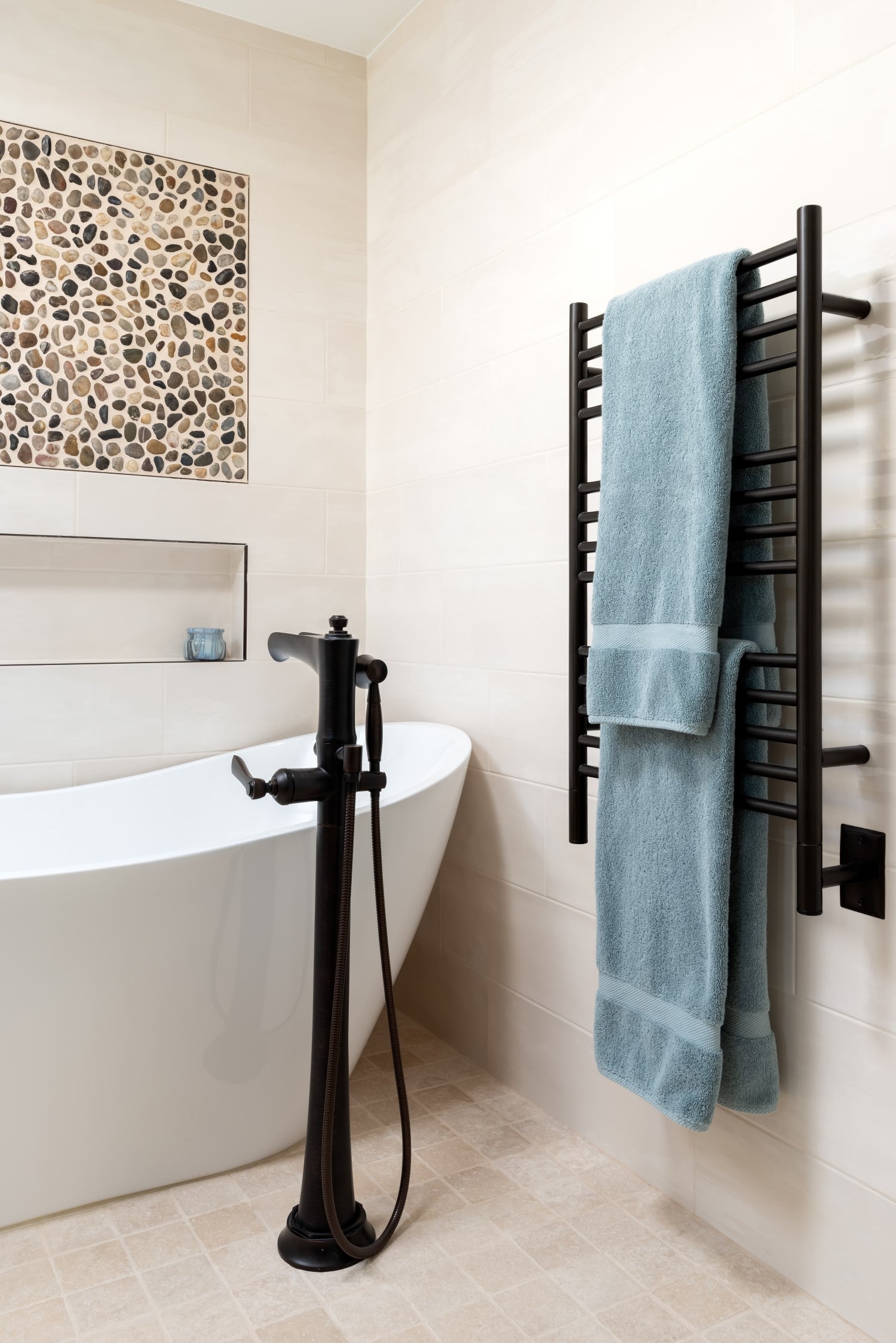 Floor to Tub Bath Rail