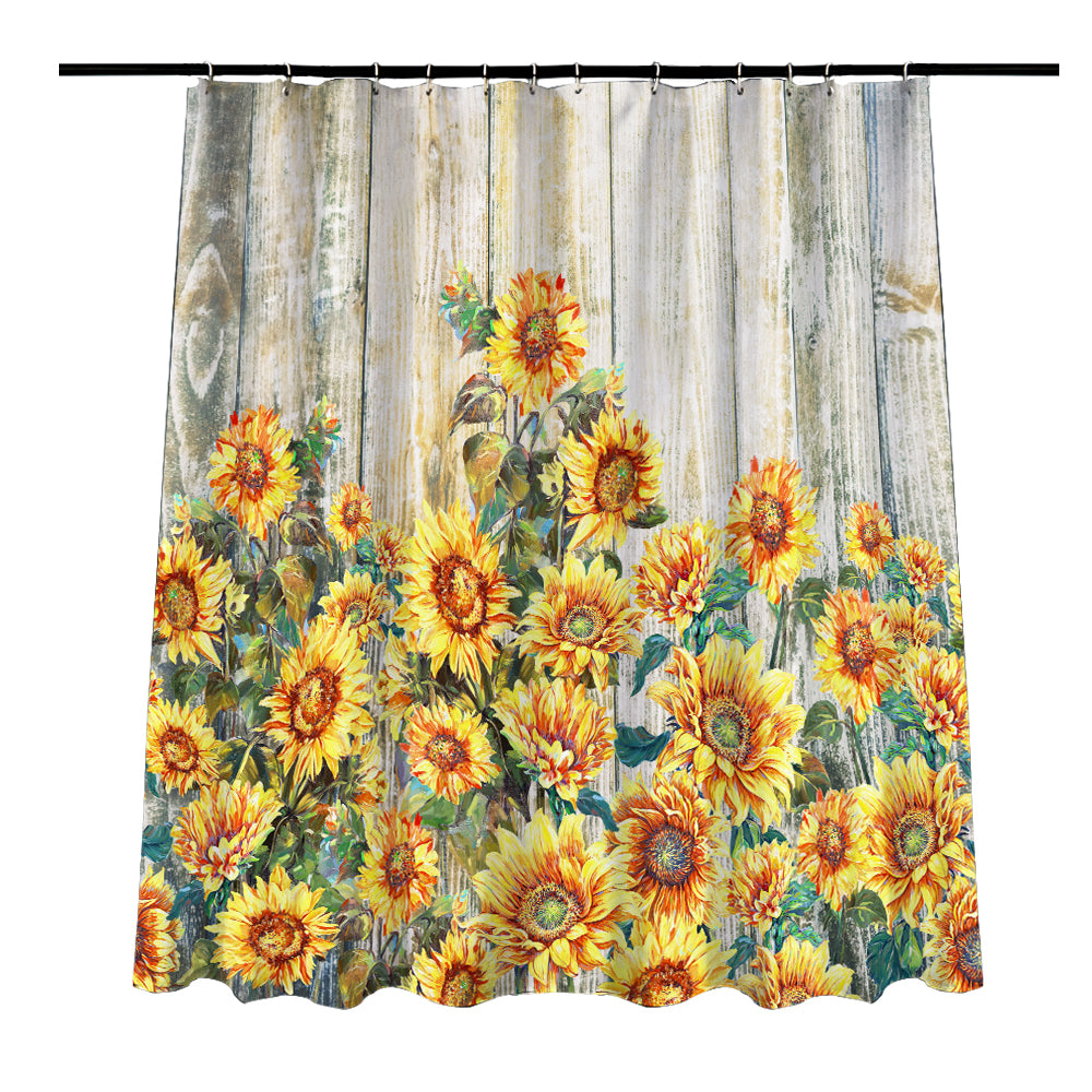 sunflower shower curtain