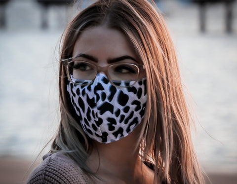 The Mask Life double sided face mask leopard