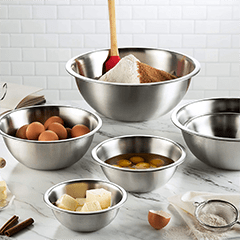 stainless steel mixing bowls for Phoenix bakery