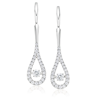 9ct White Gold Round Brilliant Cut 0.25 carat tw Diamond Flower Earrings –  Mazzucchelli's