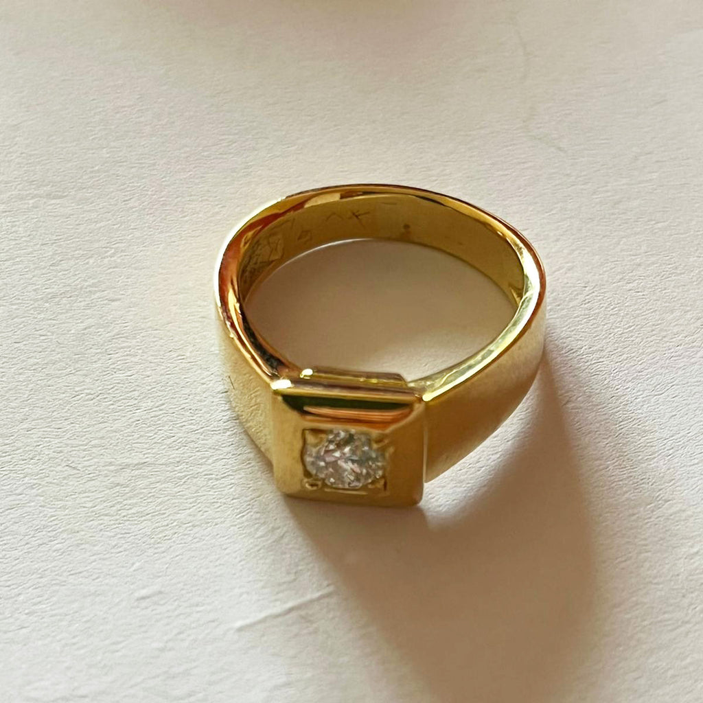 Jo Hayes Ward | Jewellery Designer London| Design led fine jewellery | repurposing jewellery | Laura and her fathers remodelled ring