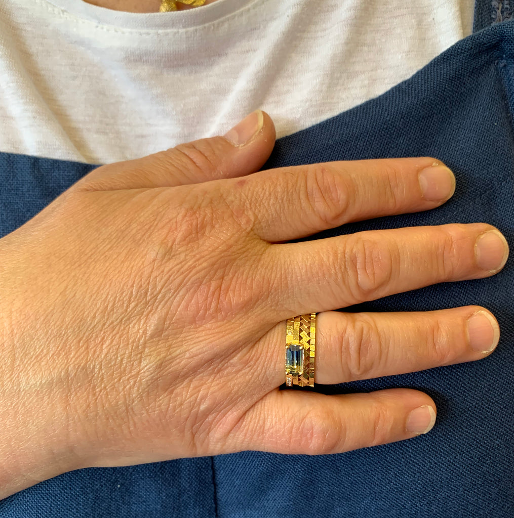 Martha wearing her new rings