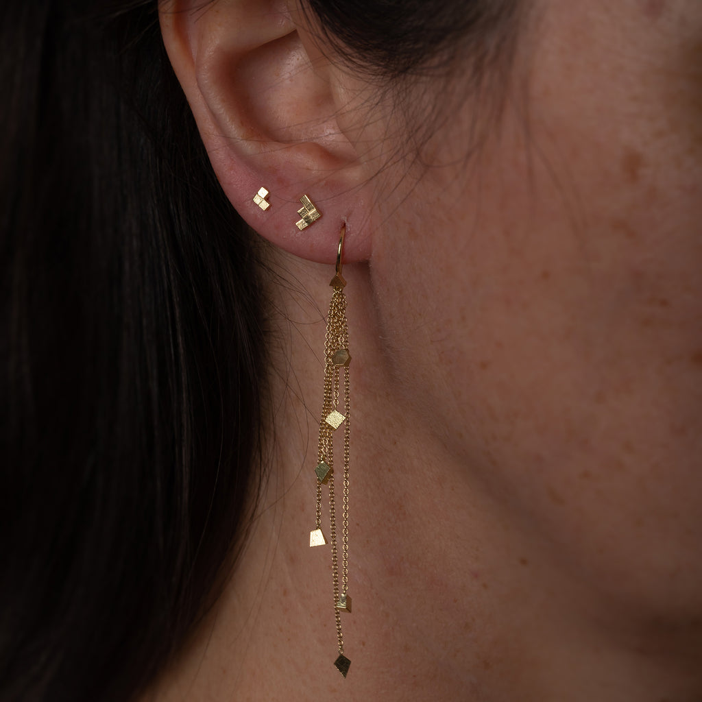 Glint maxi waterfall earrings
