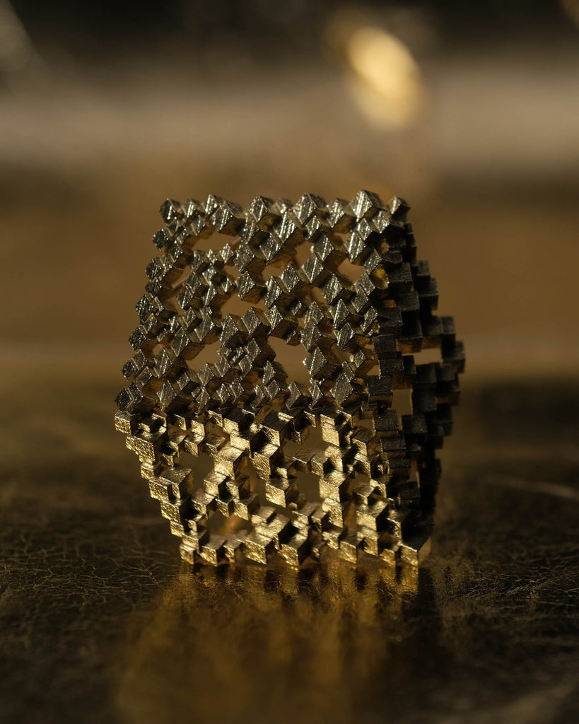 Jo Hayes Ward | Jewellery Designer London| Design led fine jewellery | Cubed Brooch | Collect 2024