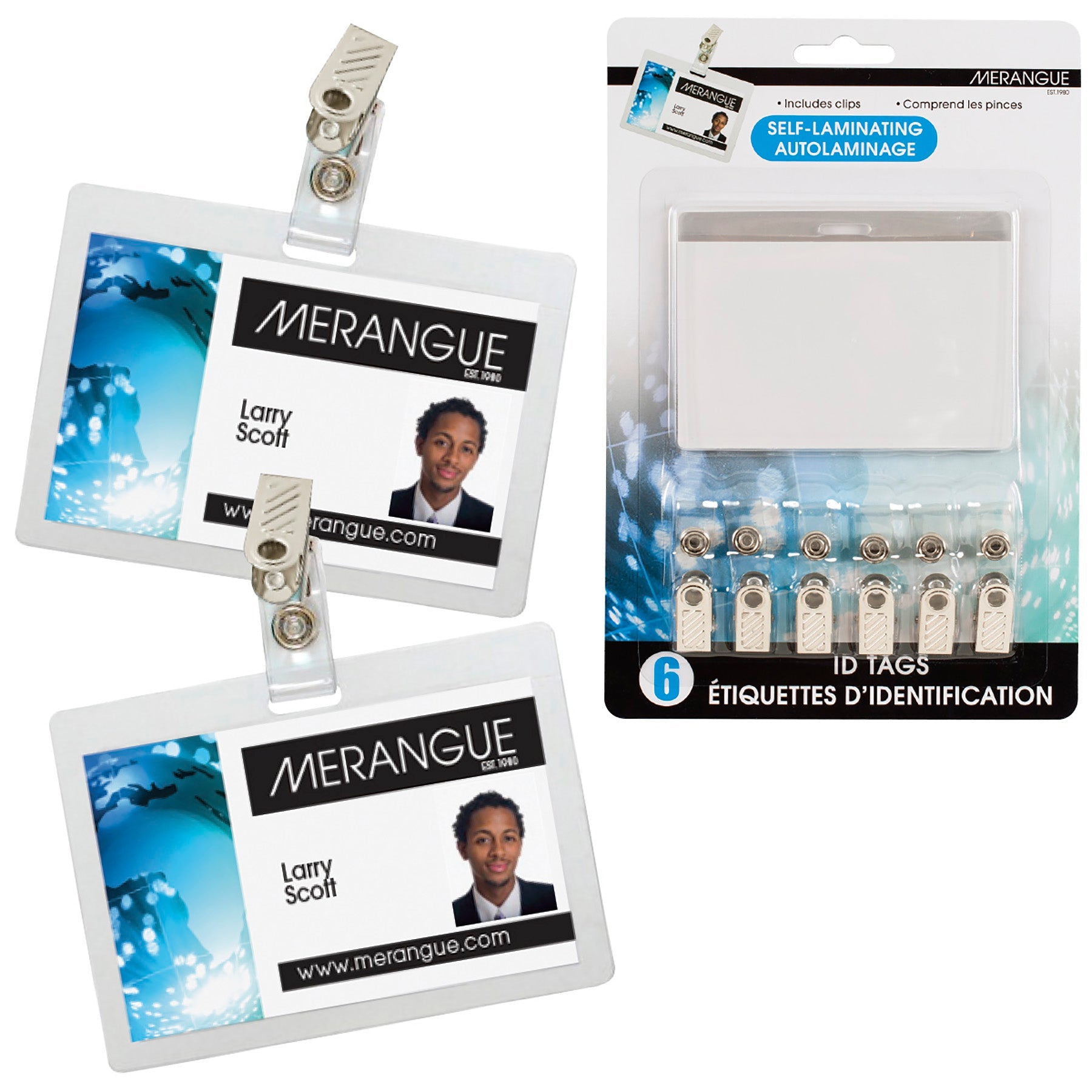 Merangue ® 36-Inch Carabineer Badge Reel - 2 Pack