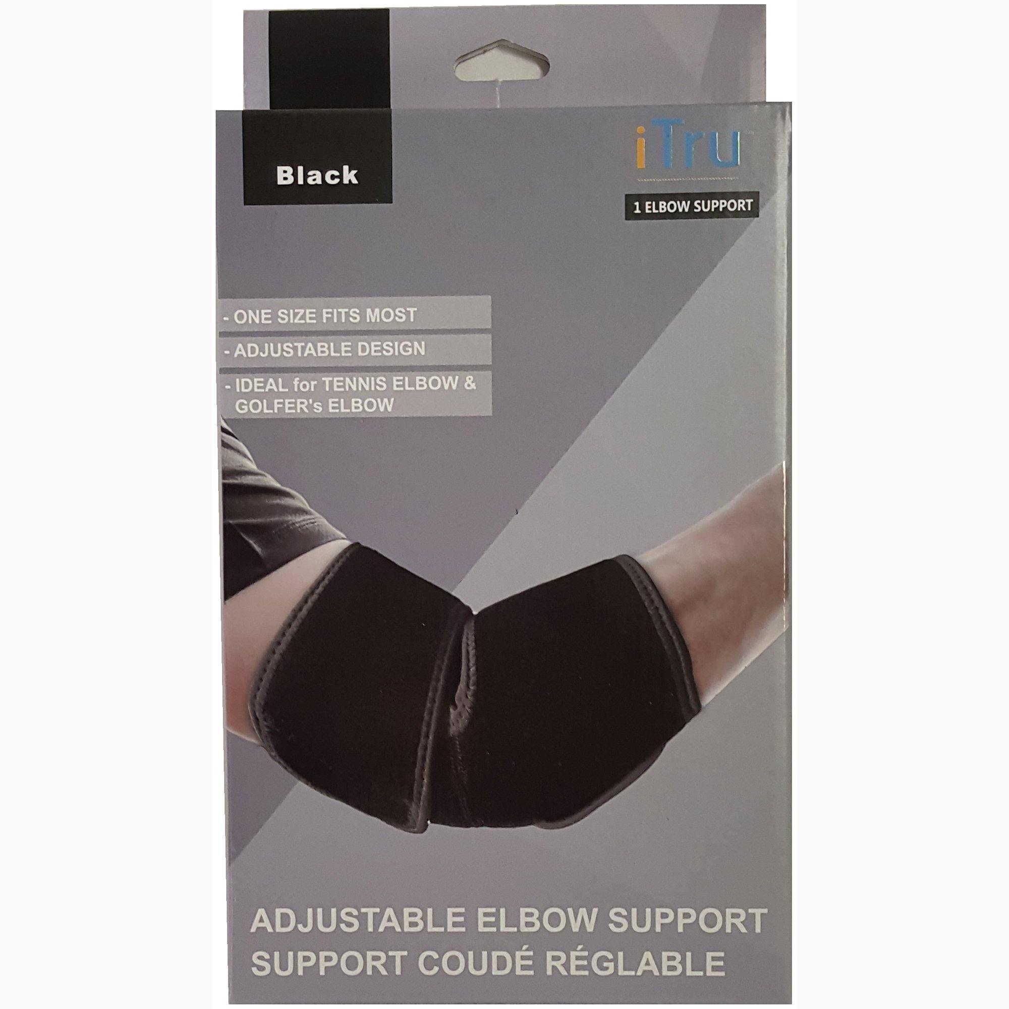 Adjustable Knee Support - with Velcro Enclosures - Black - Neoprene  Stretchable Material