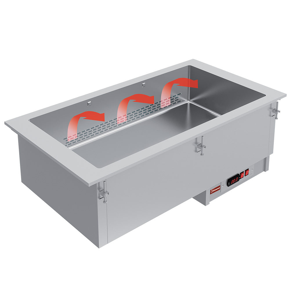 Element bain-marie 2 GN 1/1 - torkat upp - ventilerat