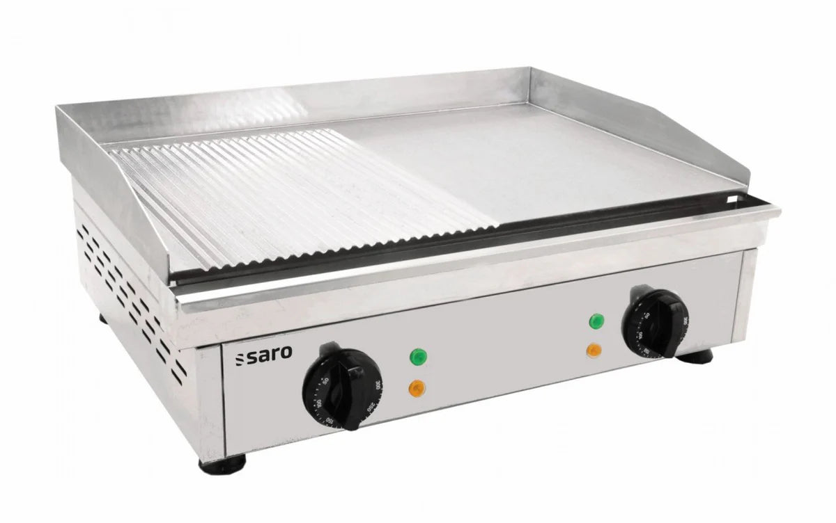SARO Stekplatta (räfflad + slät) modell FRY TOP GM