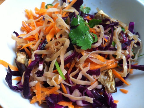 Brown Rice Noodles Coleslaw