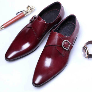 maroon formal shoes