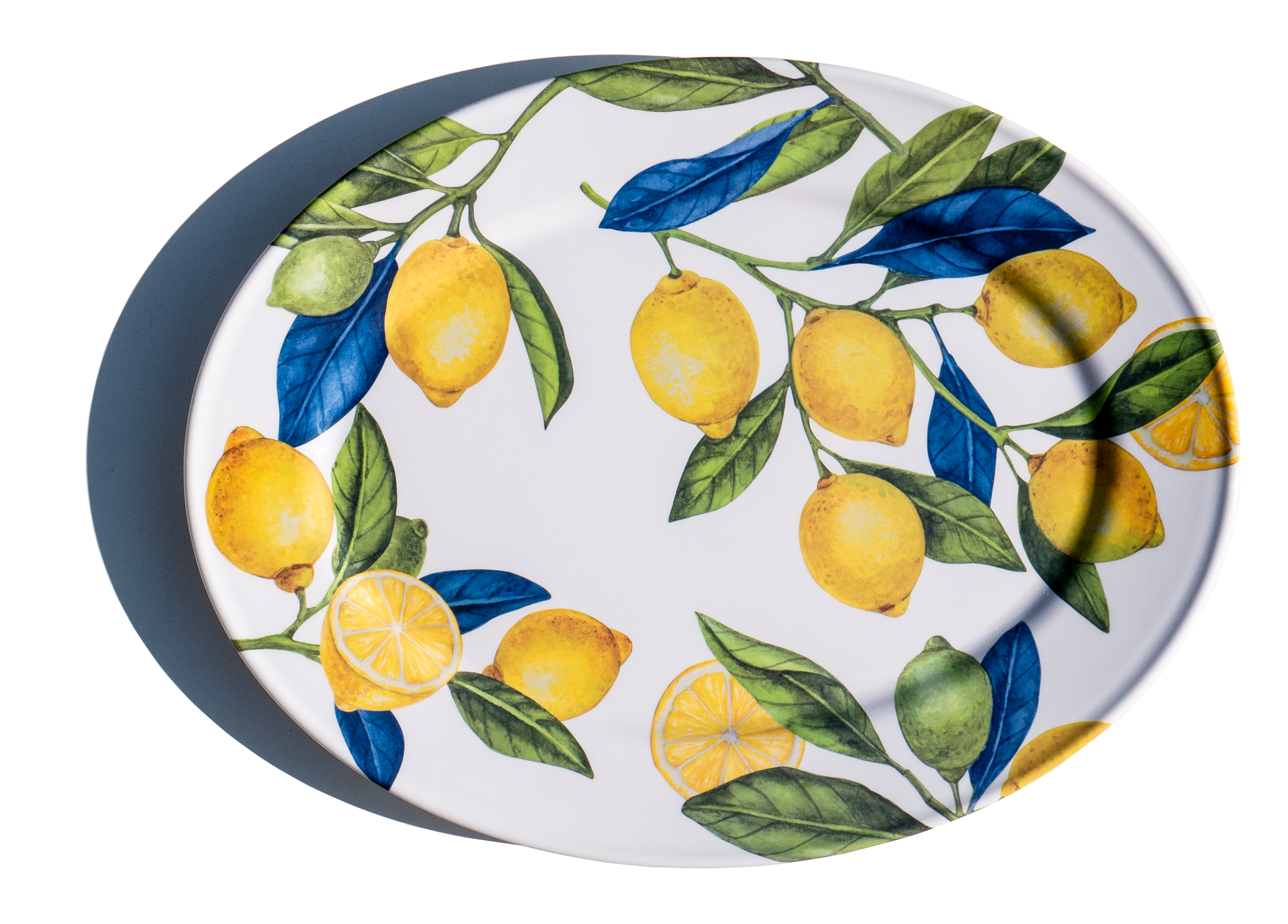 TarHong - Lemon Orchard Oval Platter, 16.9" x 13.0"