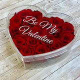 Valentina 18 - Acrylic heart - Red Infinity Roses
