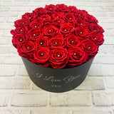 Genevieve - Infinity Rose Box - Red One Year Roses