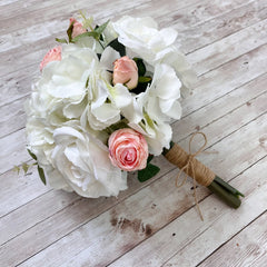 Silk Blush pink bridal bouquet