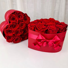 Red Roses - Infinity Rose Heart Box