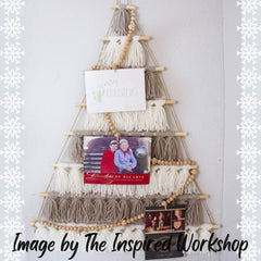 Tassel & Plume Christmas tree card holder tutorial The Inspired Workshop