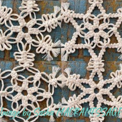 Tassel & Plume Christmas Blog Macramé Christmas snow flake tutorial Sasha MACRAMESSAGE