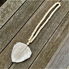Macramé wooden beads hoops feathers tassel accessories