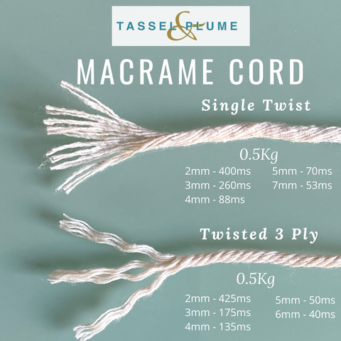 Macrame Cord Guide - Which macramé cord should I use?