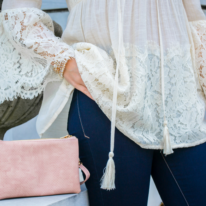 How To Style a Lace Top For Fall Blog