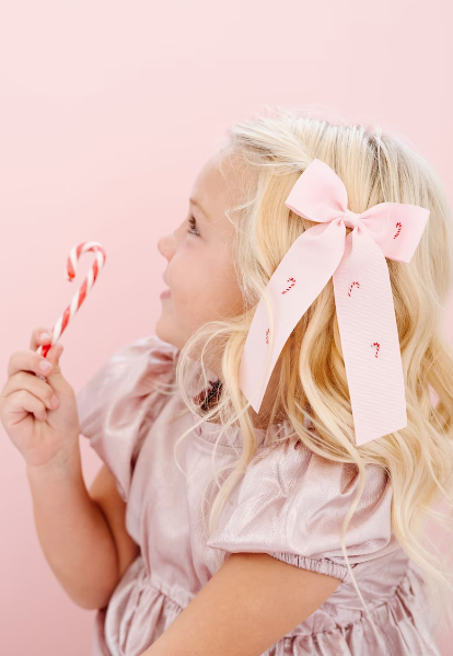 Bibie Bow Holder - Pink Savannah Seersucker – Belles & Beaux®