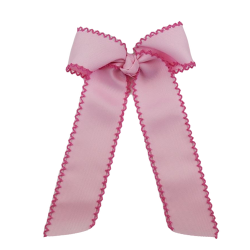 Bibie Bow Holder - Pink Savannah Seersucker – Merriment On Main