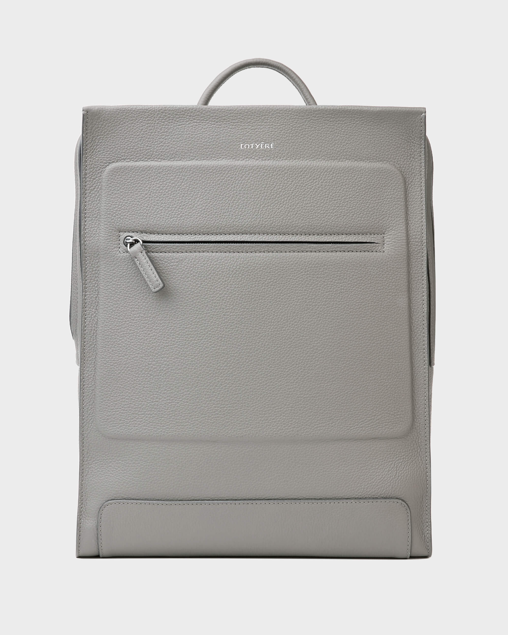 Made in FRANCE DUROC Luxury Backpack in Grey Grained Leather by Anonym - La  Perfection Louis