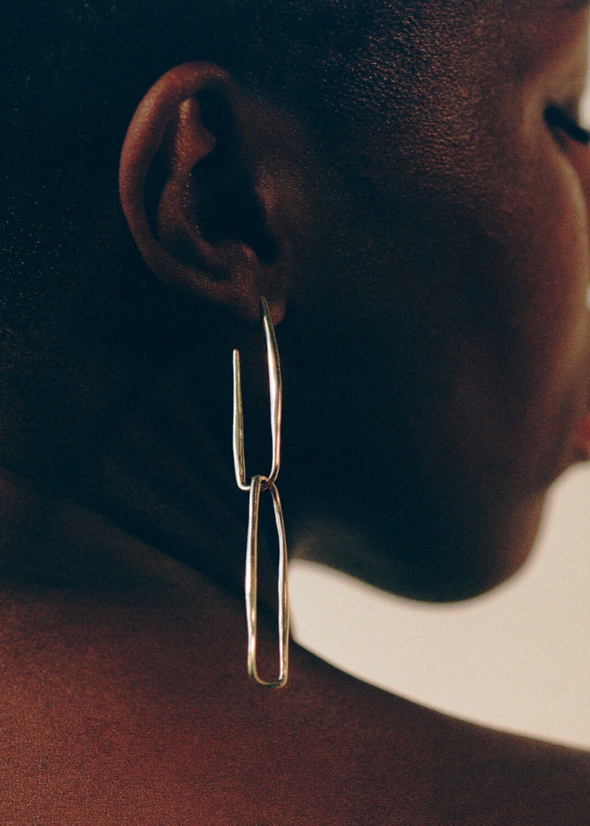 Paperclip Earrings in Silver