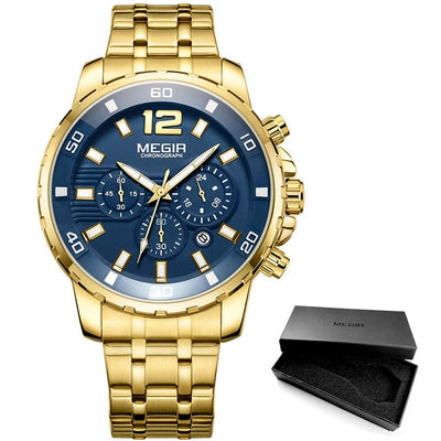 Men's Gold Stainless Steel Quartz Watches