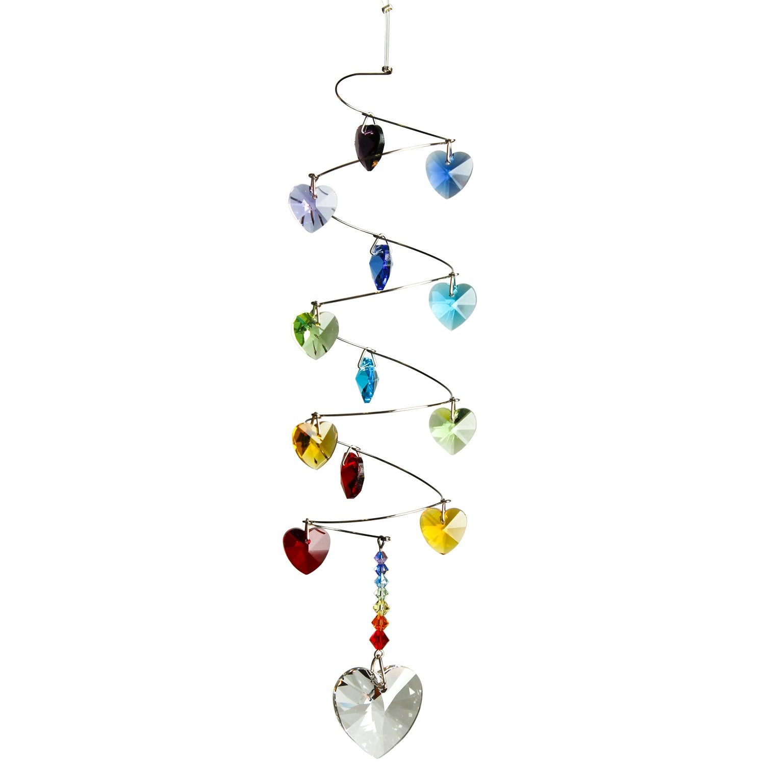 Crystal Sun Catcher Spinner SHCH New CRYSTAL HEART Woodstock Shimmers Crystal Sun Catcher Spinner SHCH New CRYSTAL HEART Woodstock Shimmers