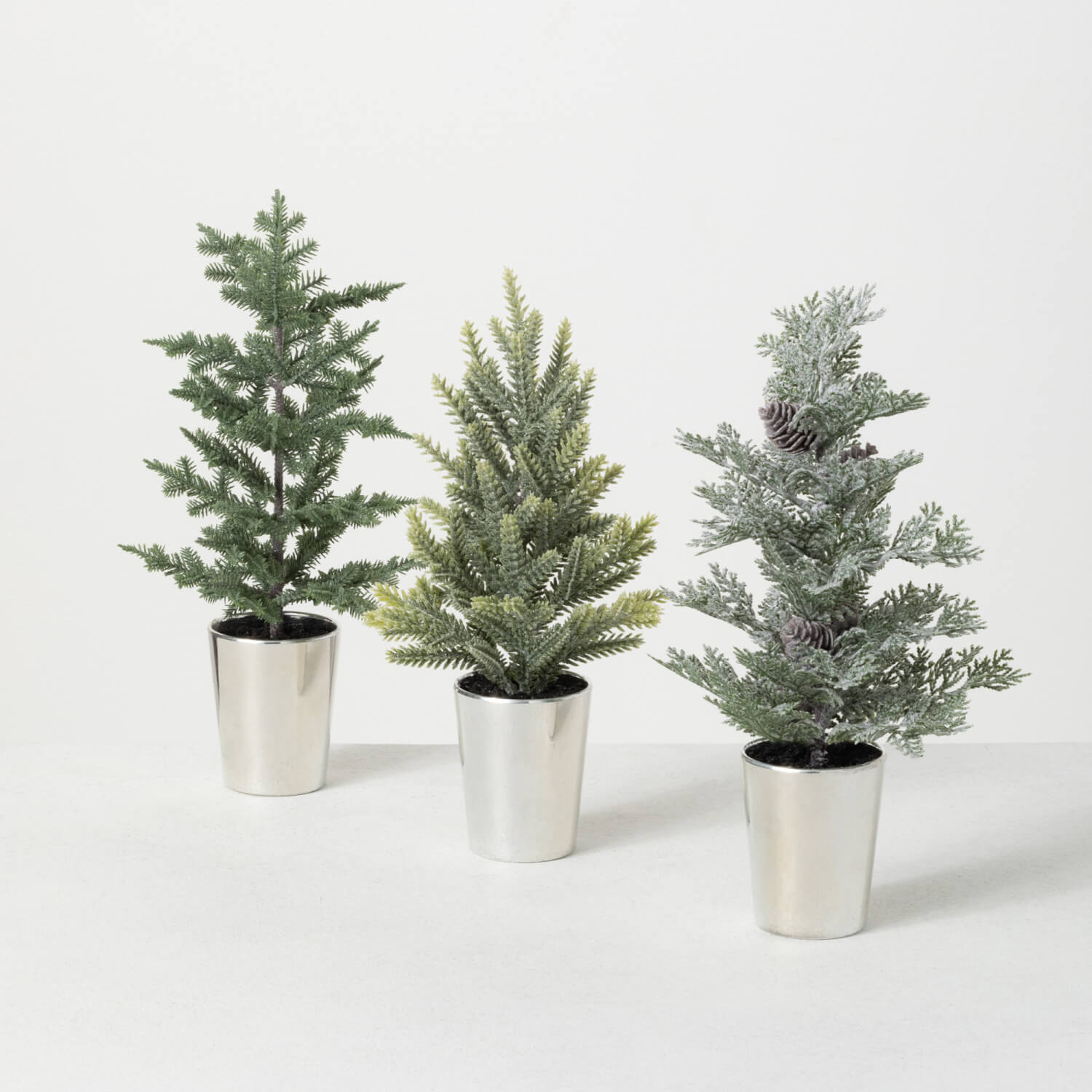 POTTED PINE TREE SET OF 3