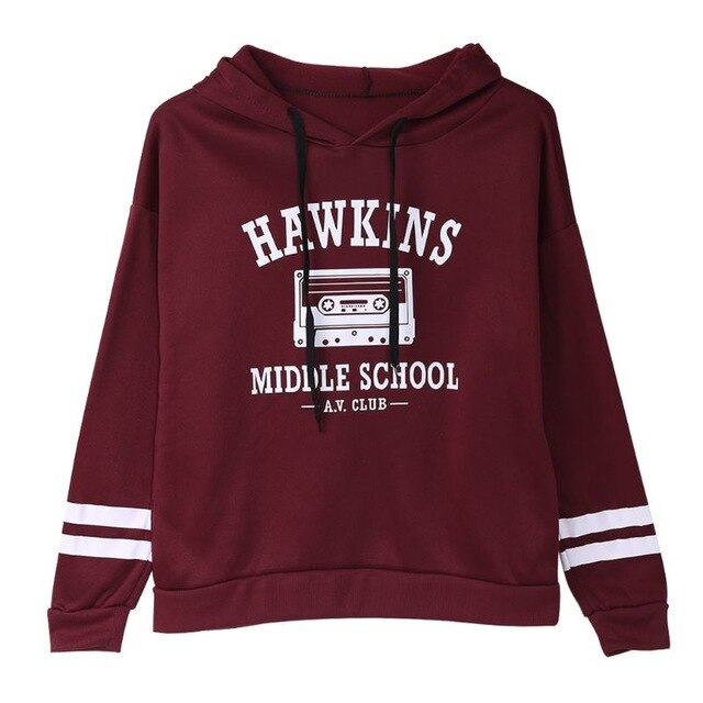 hawkins middle school av club hoodie