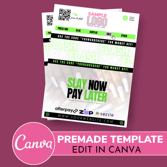 Afterpay Flyer Template Buy Now Pay Later Flyer Pay in 4 