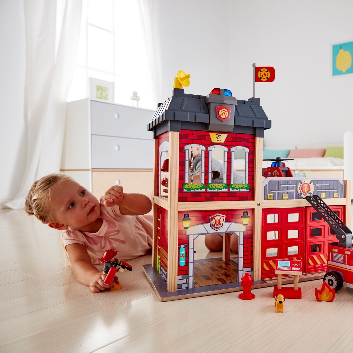 hape toys fire station