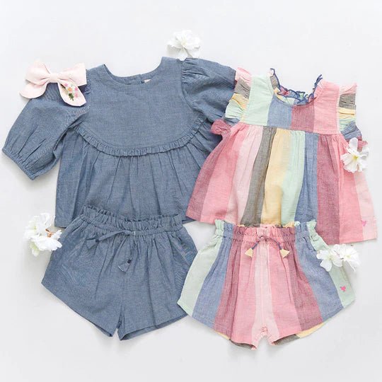 Girls Rowan Top - Chambray