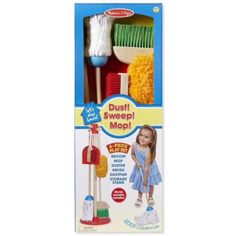 melissa & doug dust sweep & mop toy set