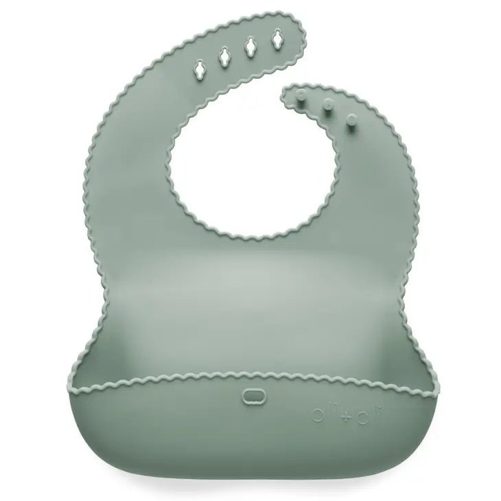 Silicone Roll Up Bib for Baby - Wavy Edge