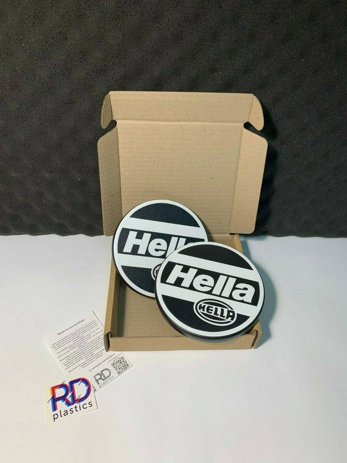 RARE Hella Style High Beam Euro Headlight Covers Caps BMW E30 E32