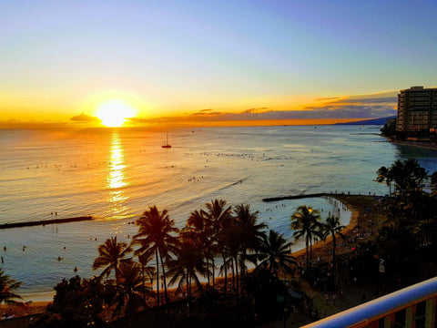 Waikiki Beach at sunset